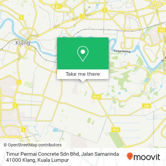 Timur Permai Concrete Sdn Bhd, Jalan Samarinda 41000 Klang map