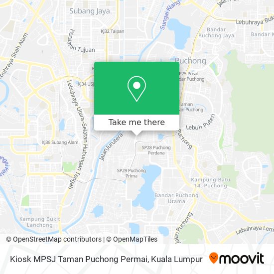 Peta Kiosk MPSJ Taman Puchong Permai