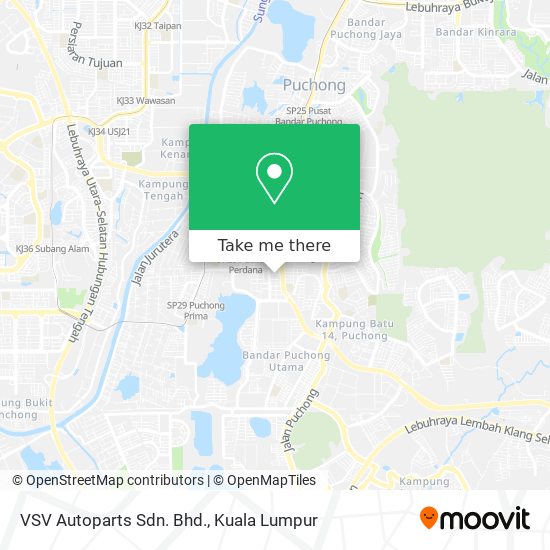 Peta VSV Autoparts Sdn. Bhd.
