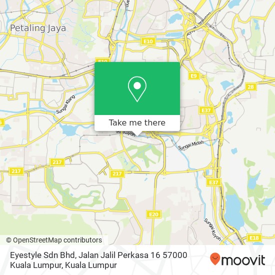 Eyestyle Sdn Bhd, Jalan Jalil Perkasa 16 57000 Kuala Lumpur map