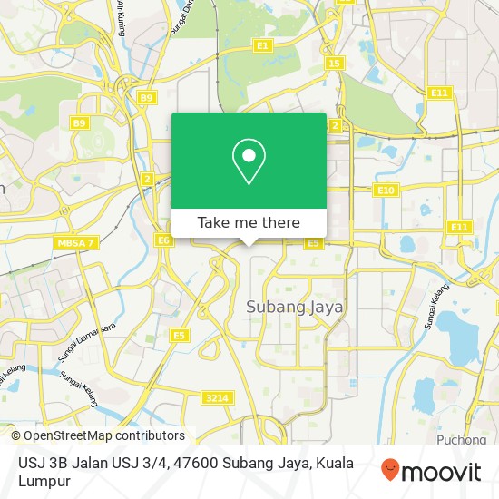 Peta USJ 3B Jalan USJ 3 / 4, 47600 Subang Jaya