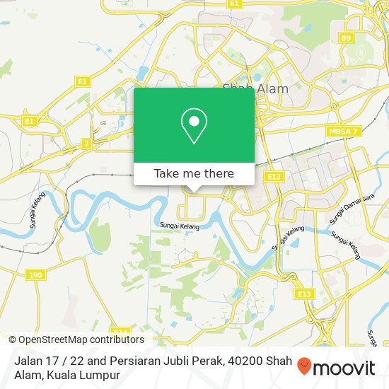 Peta Jalan 17 / 22 and Persiaran Jubli Perak, 40200 Shah Alam