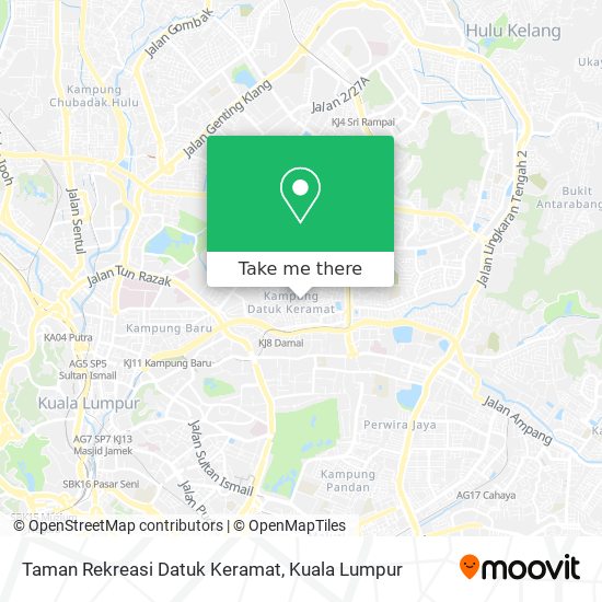 Peta Taman Rekreasi Datuk Keramat