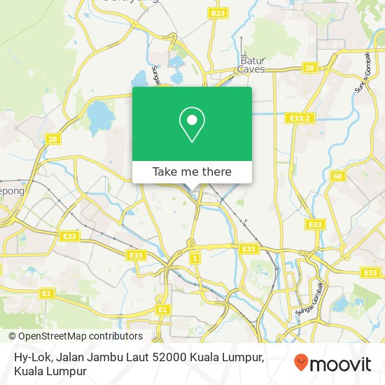 Peta Hy-Lok, Jalan Jambu Laut 52000 Kuala Lumpur