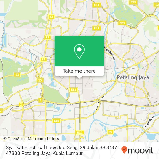 Syarikat Electrical Liew Joo Seng, 29 Jalan SS 3 / 37 47300 Petaling Jaya map