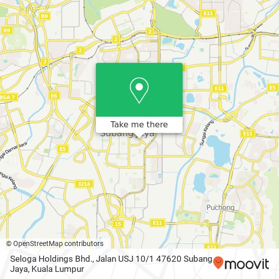 Peta Seloga Holdings Bhd., Jalan USJ 10 / 1 47620 Subang Jaya