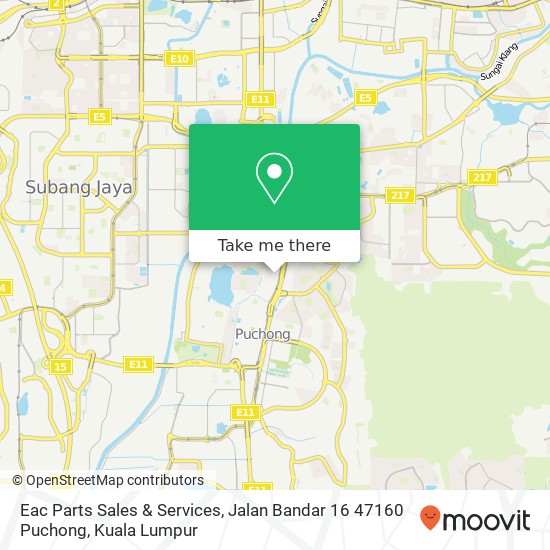 Eac Parts Sales & Services, Jalan Bandar 16 47160 Puchong map