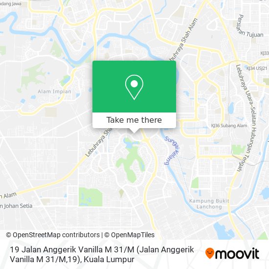 Peta 19 Jalan Anggerik Vanilla M 31 / M