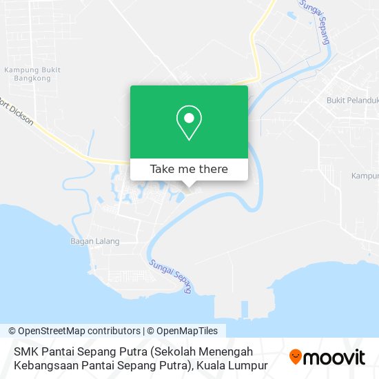 Peta SMK Pantai Sepang Putra (Sekolah Menengah Kebangsaan Pantai Sepang Putra)