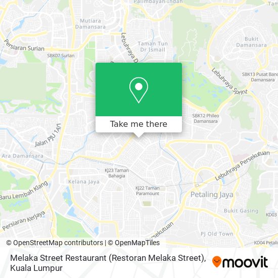 Peta Melaka Street Restaurant (Restoran Melaka Street)