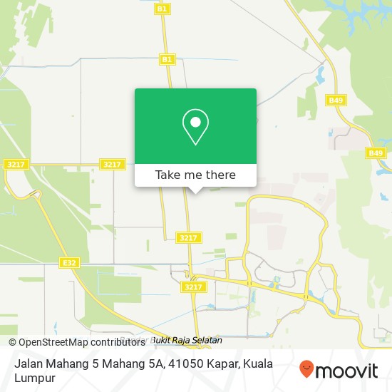 Jalan Mahang 5 Mahang 5A, 41050 Kapar map