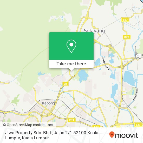 Jiwa Property Sdn. Bhd., Jalan 2 / 1 52100 Kuala Lumpur map