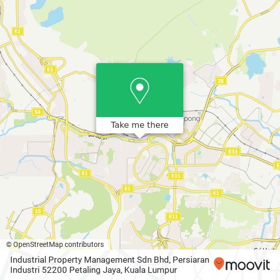 Industrial Property Management Sdn Bhd, Persiaran Industri 52200 Petaling Jaya map