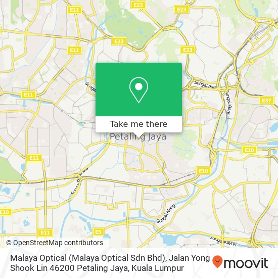 Malaya Optical (Malaya Optical Sdn Bhd), Jalan Yong Shook Lin 46200 Petaling Jaya map