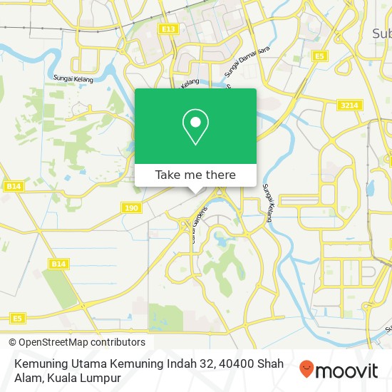 Peta Kemuning Utama Kemuning Indah 32, 40400 Shah Alam