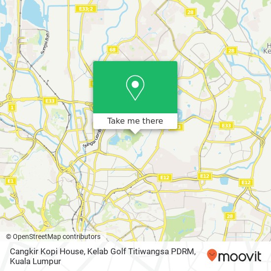 Peta Cangkir Kopi House, Kelab Golf Titiwangsa PDRM