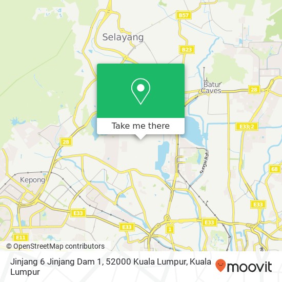 Peta Jinjang 6 Jinjang Dam 1, 52000 Kuala Lumpur