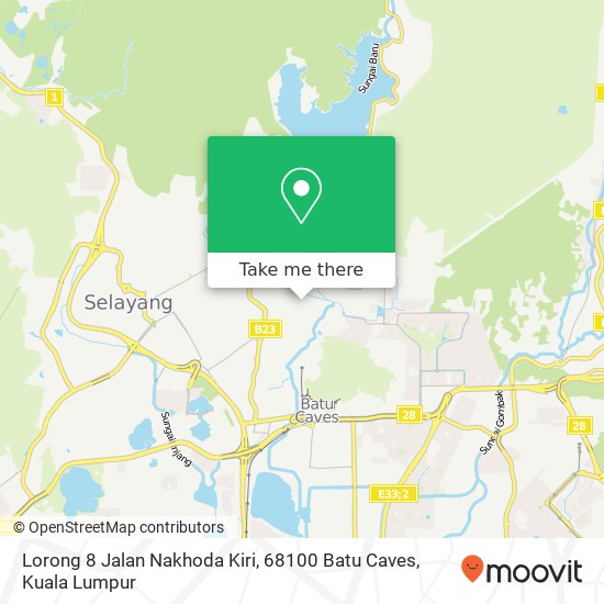 Peta Lorong 8 Jalan Nakhoda Kiri, 68100 Batu Caves