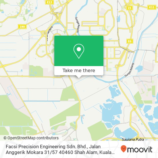 Facsi Precision Engineering Sdn. Bhd., Jalan Anggerik Mokara 31 / 57 40460 Shah Alam map