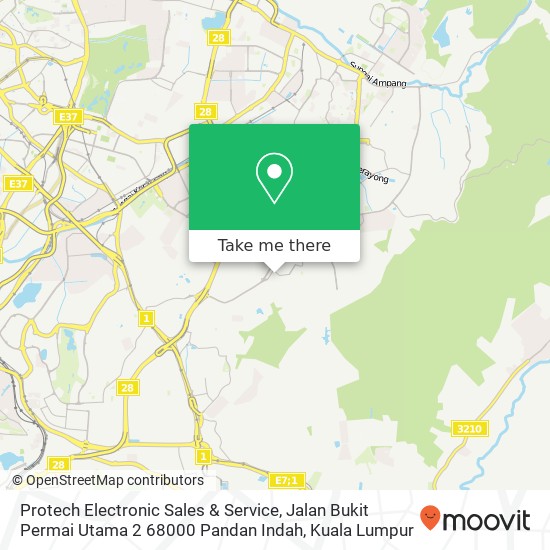 Protech Electronic Sales & Service, Jalan Bukit Permai Utama 2 68000 Pandan Indah map