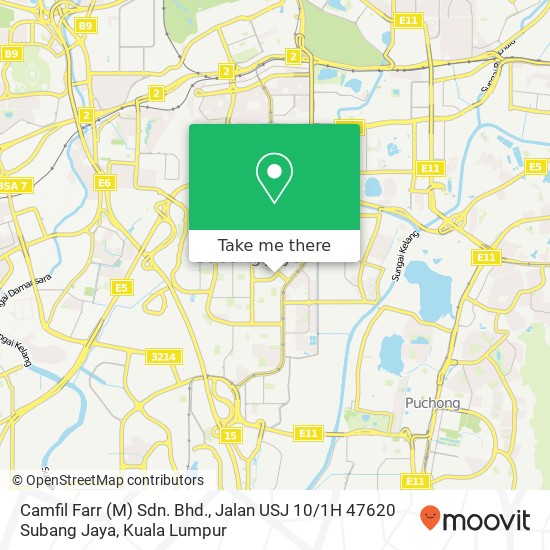 Camfil Farr (M) Sdn. Bhd., Jalan USJ 10 / 1H 47620 Subang Jaya map