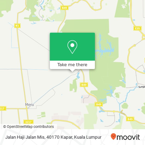 Peta Jalan Haji Jalan Mis, 40170 Kapar