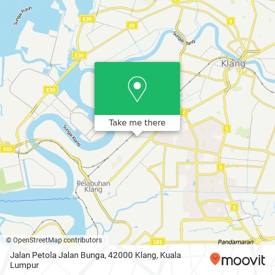 Peta Jalan Petola Jalan Bunga, 42000 Klang