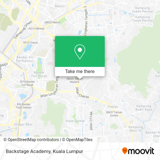 Backstage Academy map