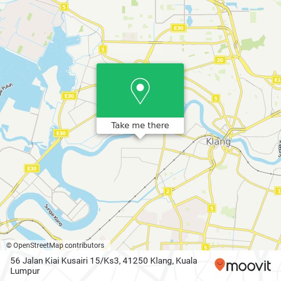Peta 56 Jalan Kiai Kusairi 15 / Ks3, 41250 Klang