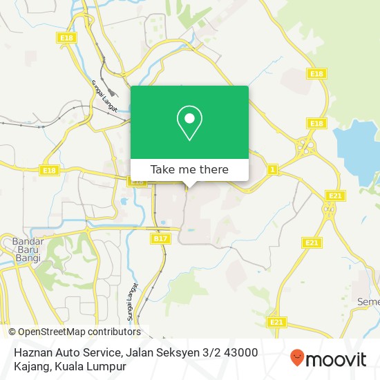 Haznan Auto Service, Jalan Seksyen 3 / 2 43000 Kajang map