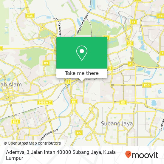 Ademva, 3 Jalan Intan 40000 Subang Jaya map