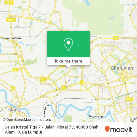 Peta Jalan Kristal Tiga 7 / Jalan Kristal 7 /, 40000 Shah Alam