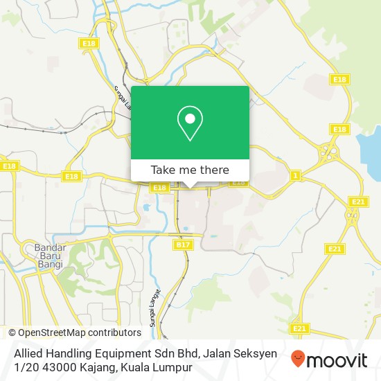 Allied Handling Equipment Sdn Bhd, Jalan Seksyen 1 / 20 43000 Kajang map