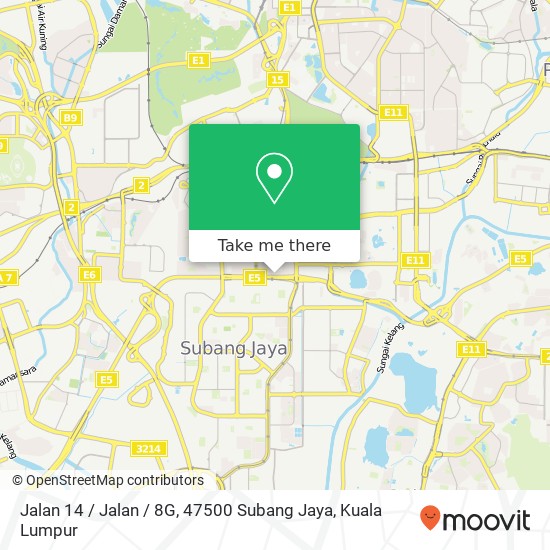 Jalan 14 / Jalan / 8G, 47500 Subang Jaya map