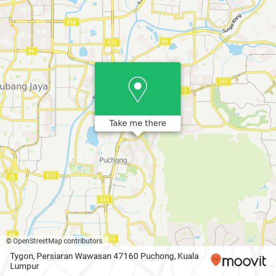 Tygon, Persiaran Wawasan 47160 Puchong map