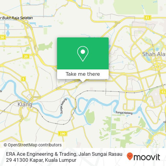 ERA Ace Engineering & Trading, Jalan Sungai Rasau 29 41300 Kapar map