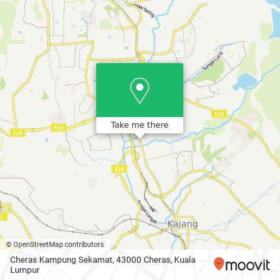 Peta Cheras Kampung Sekamat, 43000 Cheras