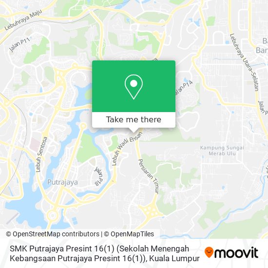 SMK Putrajaya Presint 16(1) (Sekolah Menengah Kebangsaan Putrajaya Presint 16(1)) map