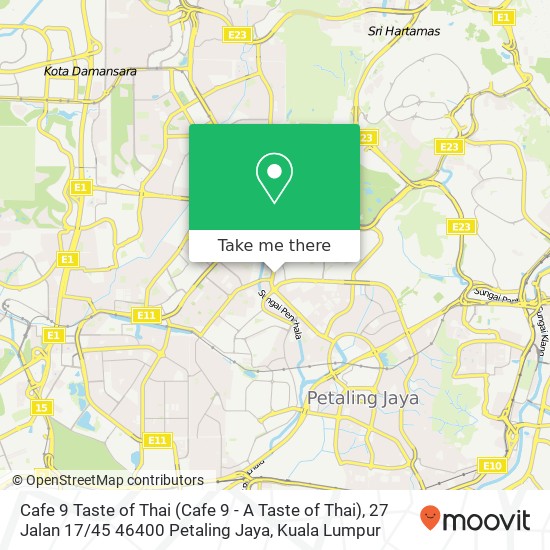 Cafe 9 Taste of Thai (Cafe 9 - A Taste of Thai), 27 Jalan 17 / 45 46400 Petaling Jaya map