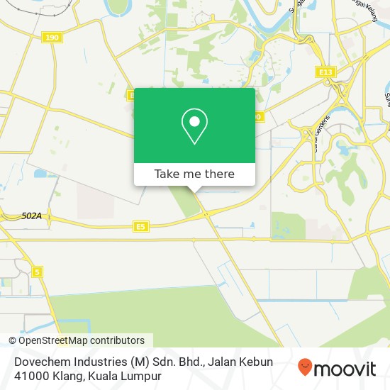 Dovechem Industries (M) Sdn. Bhd., Jalan Kebun 41000 Klang map