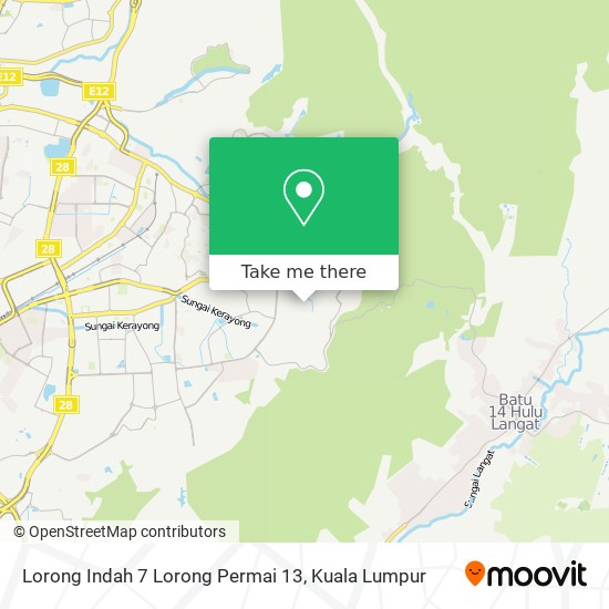 Peta Lorong Indah 7 Lorong Permai 13