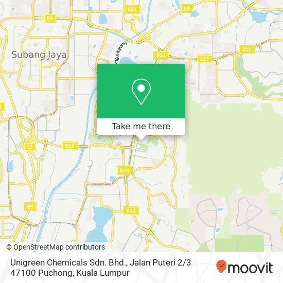 Unigreen Chemicals Sdn. Bhd., Jalan Puteri 2 / 3 47100 Puchong map