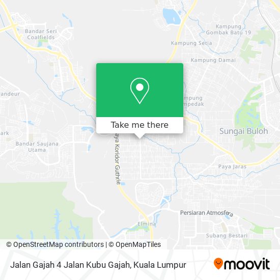 Peta Jalan Gajah 4 Jalan Kubu Gajah