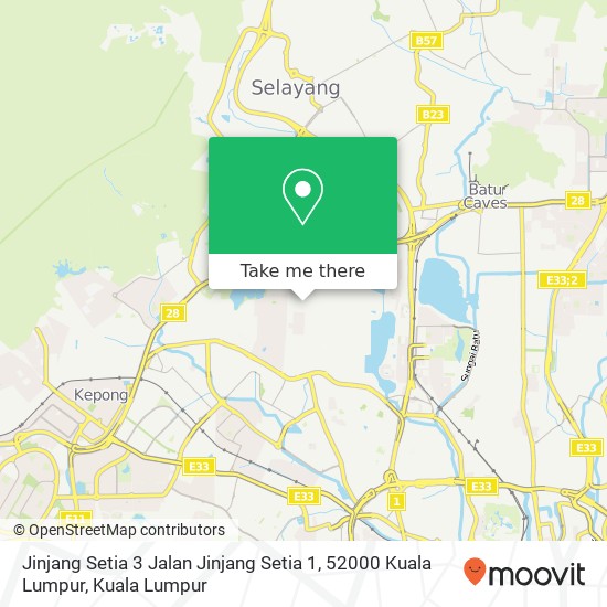 Jinjang Setia 3 Jalan Jinjang Setia 1, 52000 Kuala Lumpur map