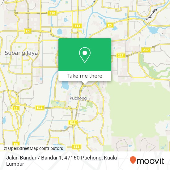 Jalan Bandar / Bandar 1, 47160 Puchong map