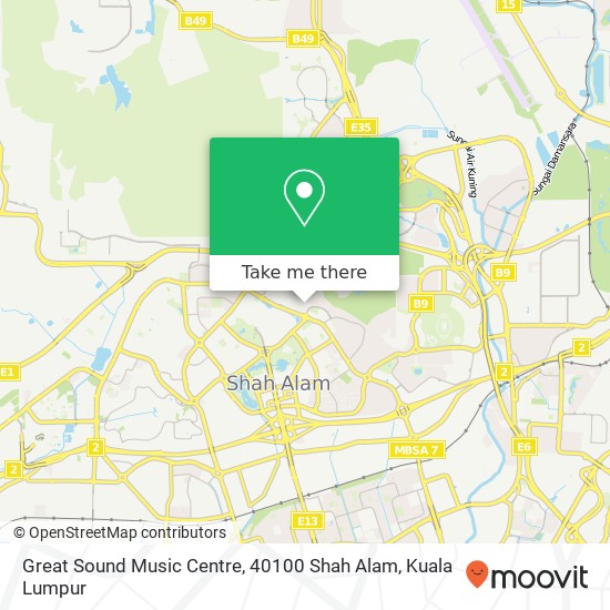 Great Sound Music Centre, 40100 Shah Alam map