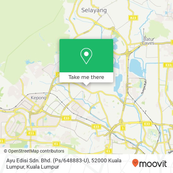 Ayu Edisi Sdn. Bhd. (Ps / 648883-U), 52000 Kuala Lumpur map