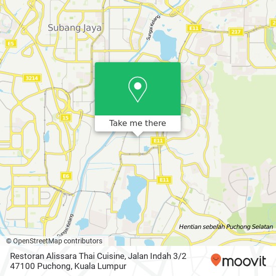 Restoran Alissara Thai Cuisine, Jalan Indah 3 / 2 47100 Puchong map