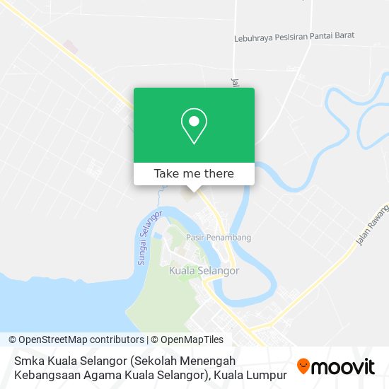 Peta Smka Kuala Selangor (Sekolah Menengah Kebangsaan Agama Kuala Selangor)