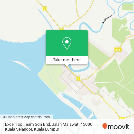 Peta Excel Top Team Sdn Bhd, Jalan Malawati 45000 Kuala Selangor
